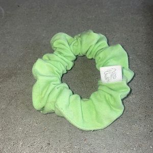 Dew Edit lime Green cotton scrunchie